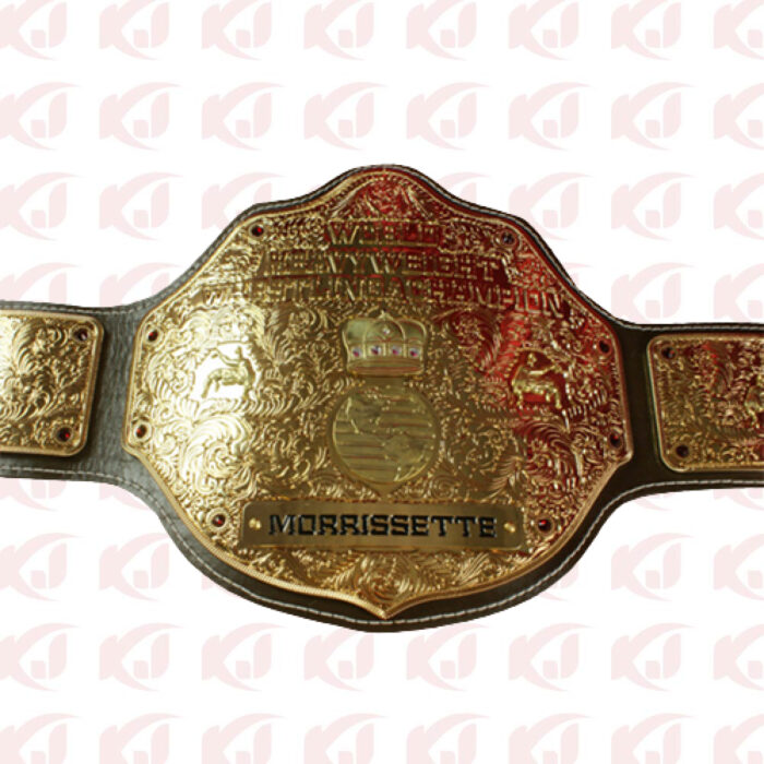 Large Gold Crumrine Heavyweight Championship Belt for Wrestling