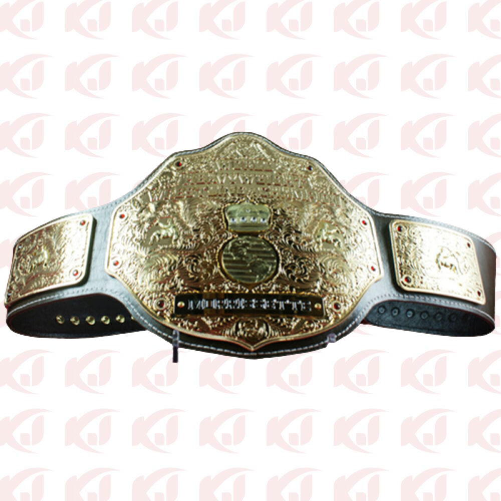 Large Gold Crumrine Heavyweight Championship Belt for Wrestling