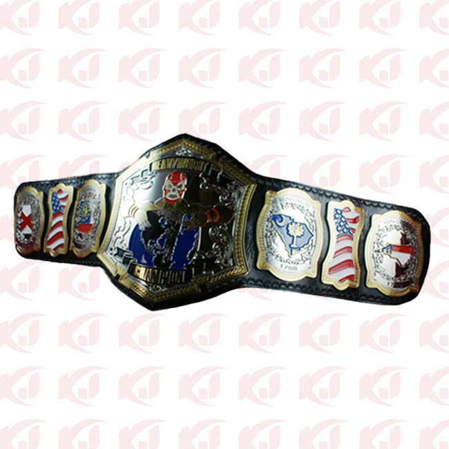 Custom Heavyweight Wrestling Belt with a Masked Man