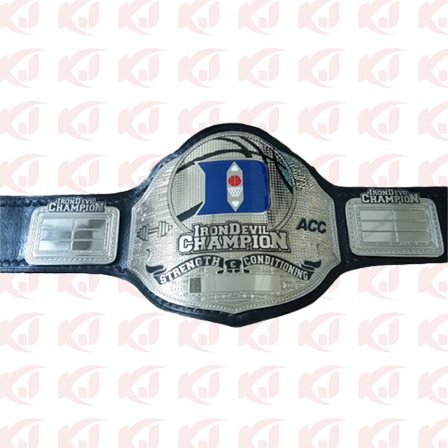 The legendary Iron Devil Championship Belt from Duke University Duke represents the ACC rivalry