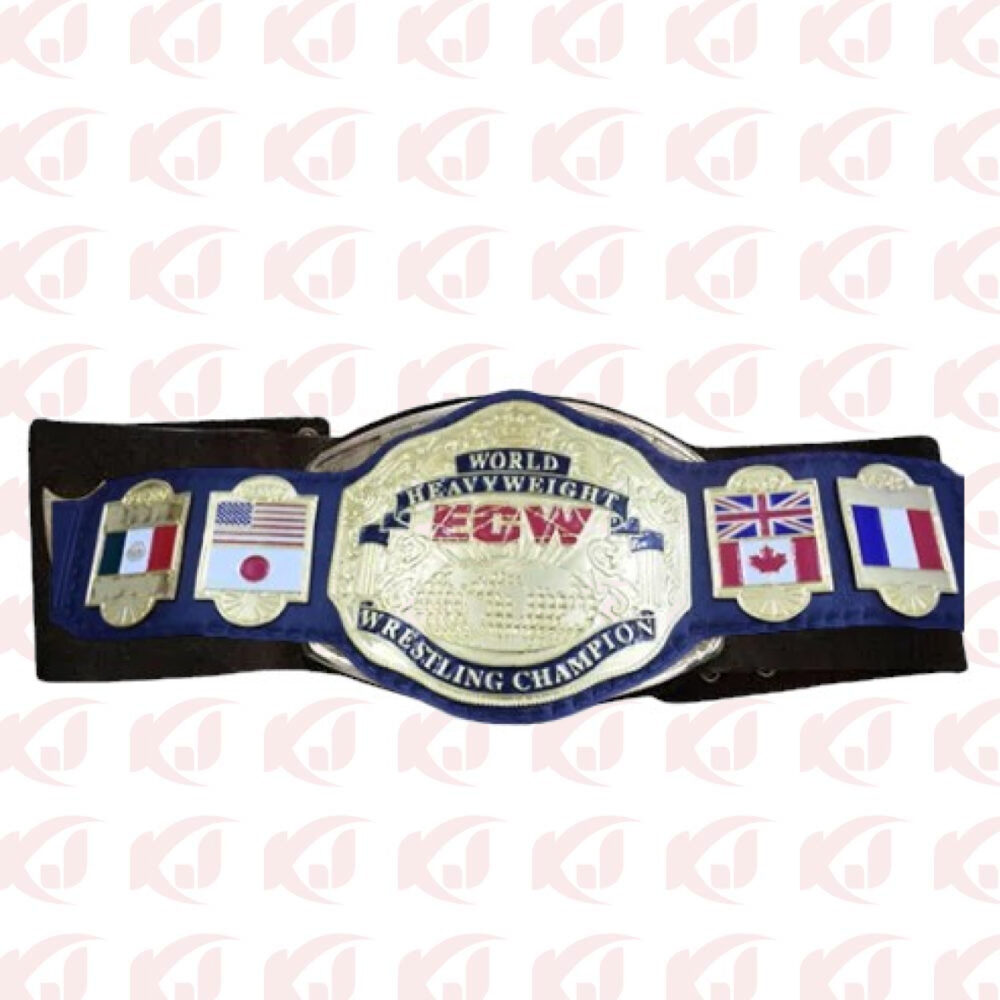 Championship 4mm Zinc Belt for the ECW World Heavyweight Title