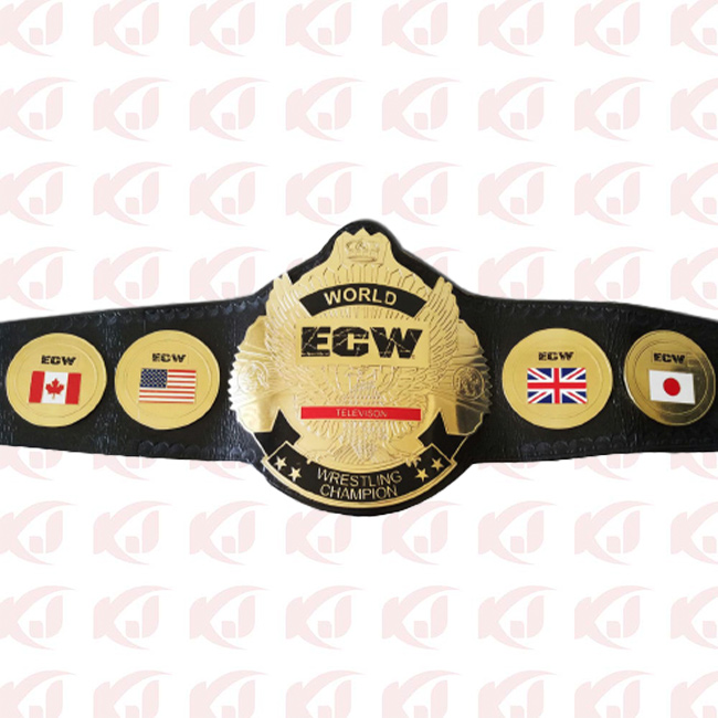 The title belt for the ECW World Wrestling Championship replica