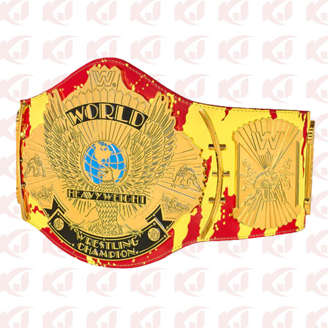 Title belt replica for the Hulk Hogan Hulkamania Signature Series wrestling championship