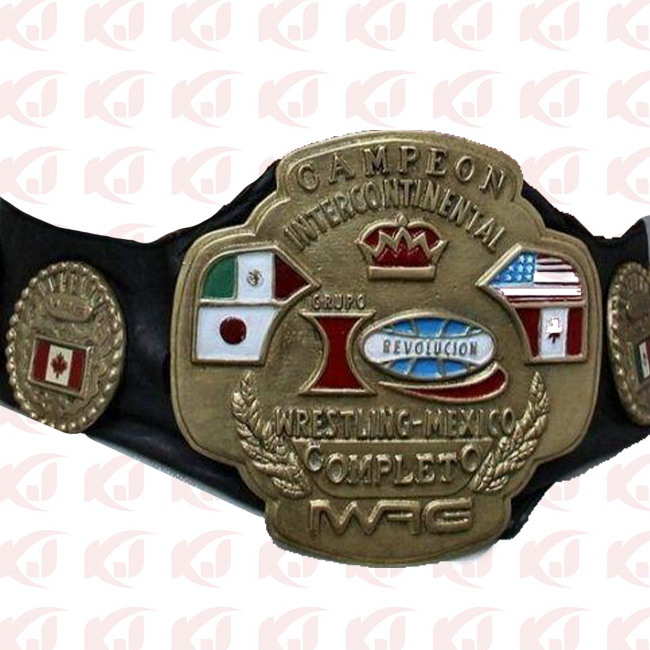 Intercontinental Groupo Revolucion Campeon IWRG Wrestling Mexico Complete Belt