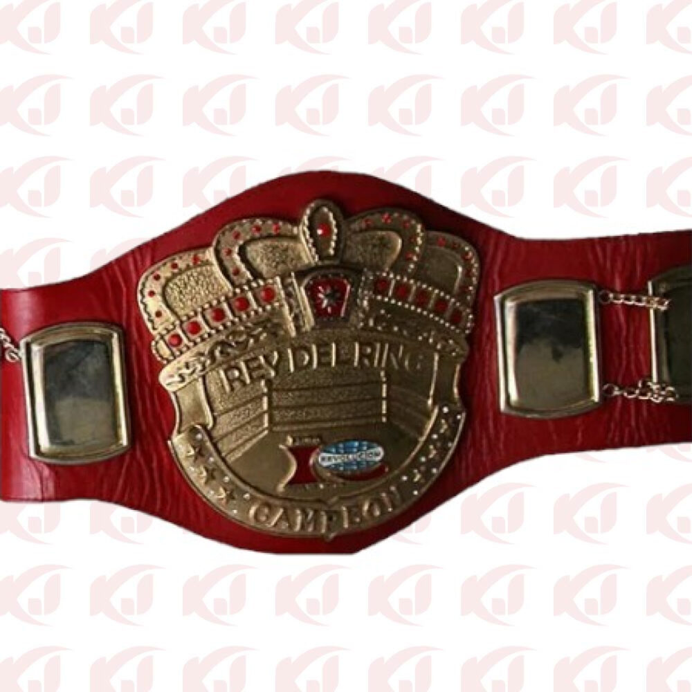 The championship belt of the IWRG Rey Del Ring Revolucion Campeon El Pantera Lucha