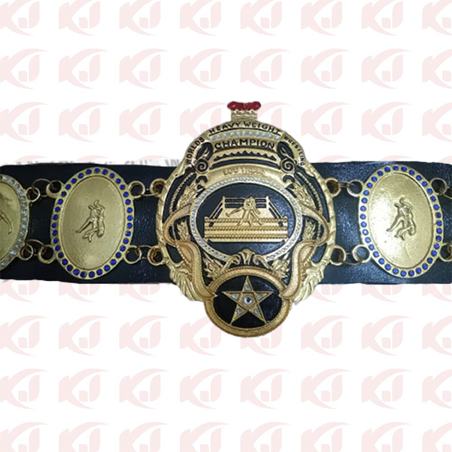 American PWF World Heavyweight Wrestling Champion Belt Cast by NWA Lou Tazebelt