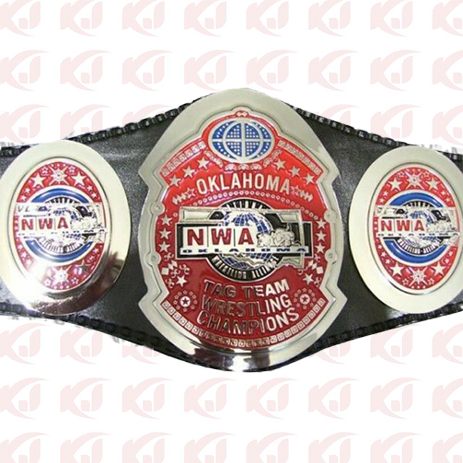 Old Heavyweight Championship Belt, NWA Oklahoma Tag Team Wrestling Champion Belt