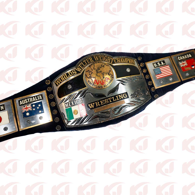 Gene Kiniski, Dory Funk Jr., and Old World, NWA Wrestling Heavyweight Champion Belt