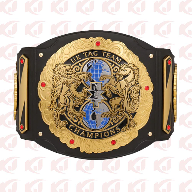 Replica title belt for the NXT United Kingdom Tag Team Wrestling Championship