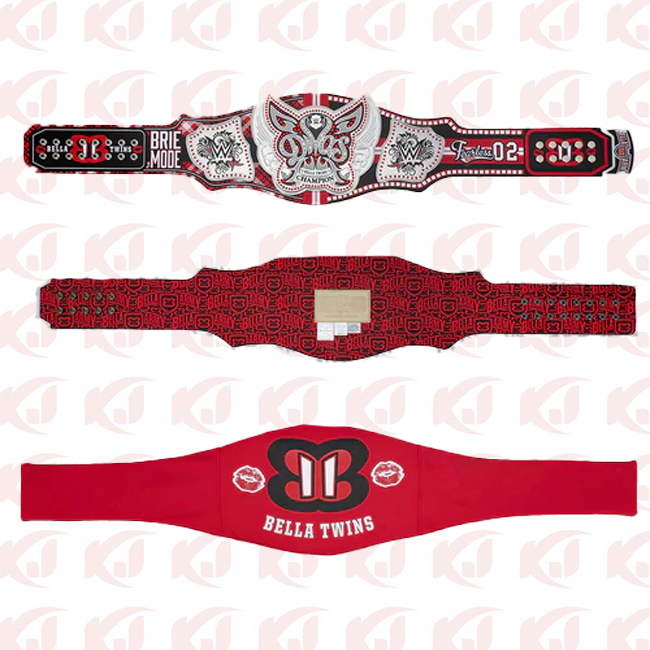 The replica of the Bellas Signature Series wrestling championship Belt of titles