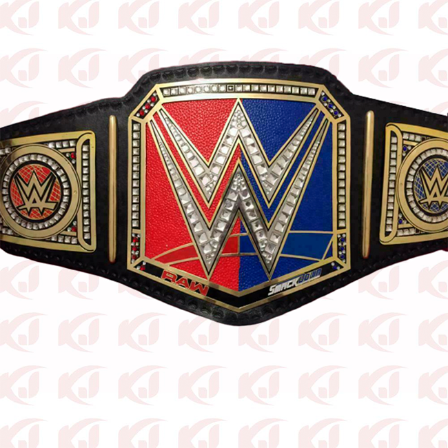 The genuine adult leather belt from the WWE RAW vs. Smackdown championship replica