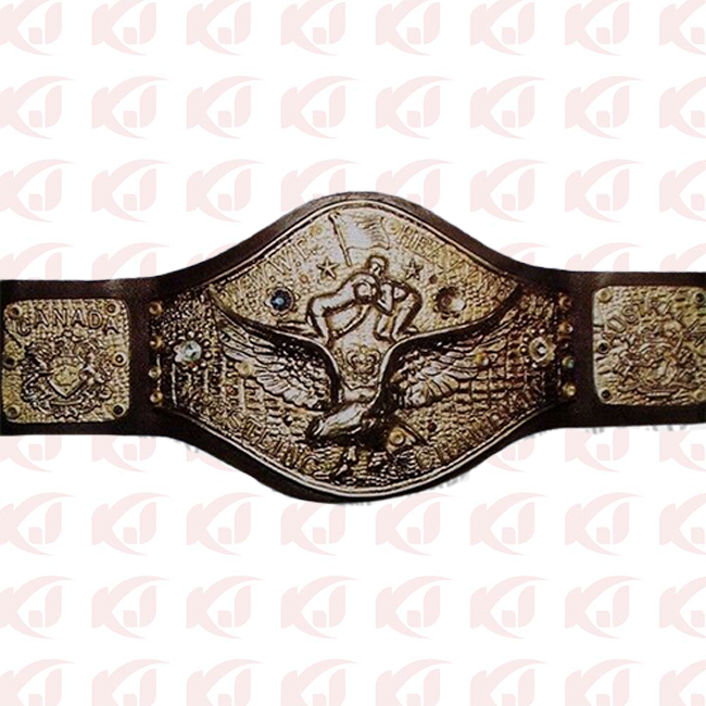 New Japan ProWrestling's WWWF Heavyweight Champion Belt Backlund Bob Billy Graham