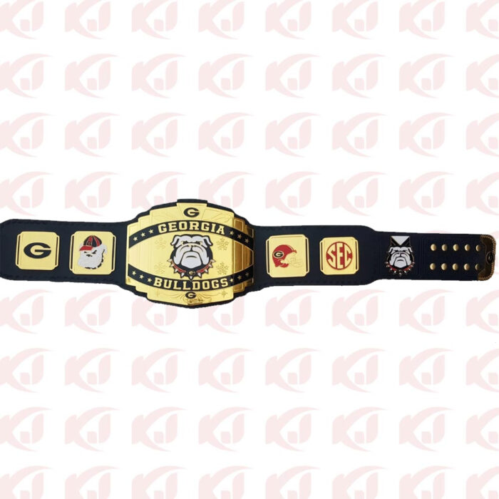 The replica belt for the national championship of Georgia Bulldogs is customised.